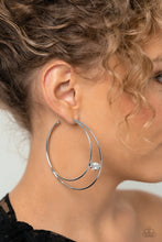 Load image into Gallery viewer, Theater HOOP - White Earrings -